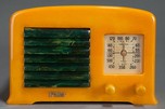 Fada Catalin 53 / 5F50 Radio in Yellow + Blue - Great Art Deco Radio